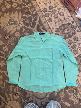 Polo by Ralph Lauren Light Teal Long-Sleeve Button-Down Shirt